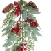 Kerstversiering Rood Groen Ananas 20 x 10 x 45 cm