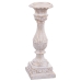 Candelabru Alb Rășină Crăciun 10 x 10 x 29 cm