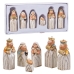 Kerststal set Multicolour Hars Geboorte/Bethlehem 25 x 11,5 x 3 cm