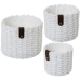 Conjunto de Cestos Alexandra House Living 03818 Branco vime Rotim Fibra natural (3 Unidades)