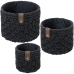 Conjunto de Cestos Alexandra House Living 03822 Preto vime Rotim Fibra natural (3 Unidades)