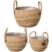 Conjunto de Cestos Alexandra House Living 03787 Castanho vime Rotim Fibra natural (3 Unidades)