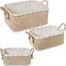 Conjunto de Cestos Alexandra House Living 03826 Branco Castanho vime Rotim Fibra natural (3 Unidades)