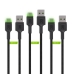 Adaptador USB a USB-C Green Cell KABGCSET02 Negro 1,2 m (3 Unidades)