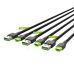 Adapter USB naar USB-C Green Cell KABGCSET01 Zwart Groen 2 m (3 Stuks)