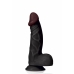 Dildo realist Captain Red TPE Negru 23 cm