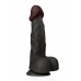 Dildo realist Captain Red TPE Negru 23 cm