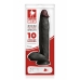 Natürlicher Vibrator Captain Red Schwarz 31 cm