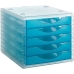 Archivador Modular Archivo 2000 ArchivoTec Serie 4000 5 cajones Din A4 Azul 34 x 27 x 26 cm