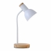 Skrivbordslampa EDM 32015 Vit Naturell Trä Stål 40 W 12 x 17 x 45 cm