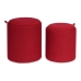 Puff Versa Marsala Poliester Les MDF (2 Kosi) (39 x 44 x 39 cm) (30,5 x 30,5 x 38cm)