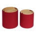 Puff Versa Marsala Poliester Les MDF (2 Kosi) (39 x 44 x 39 cm) (30,5 x 30,5 x 38cm)