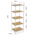 Etagère de salle de bains Versa Métal PVC Bambou (32,5 x 120 x 39 cm)