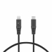 Kabel iz USB-C v Lightning KSIX Črna