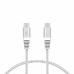 Kabel USB-C na USB-C KSIX Biały