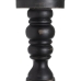 Candleholder Black Wood Crystal 12 x 12 x 55 cm