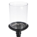 Candleholder Black Wood Crystal 20 x 20 x 53 cm