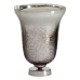 Vaso Argentato Alluminio Cristallo 25 x 25 x 33 cm