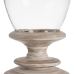 Candleholder White Wood Crystal 20 x 20 x 35 cm