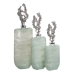 Fles Groen Zilverkleurig Aluminium Kristal 19 x 13 x 62 cm Decoratief