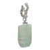 Bouteille Vert Argenté Aluminium Verre 16 x 10 x 46 cm Décorative