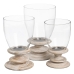 Candleholder White Wood Crystal 28 x 28 x 43 cm