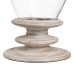 Candleholder White Wood Crystal 28 x 28 x 43 cm