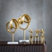 Decoratieve figuren Wit Gouden Aluminium Marmer 21 x 17 x 38 cm