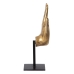 Figura Decorativa Negro Dorado Madera 10 x 12 x 30 cm