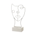 Decorative Figure White Silver Ceramic Iron 18,5 x 8 x 34,3 cm