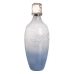 Botella Azul Plateado Resina Cristal 12 x 12 x 33 cm Decorativa