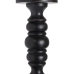 Candleholder Black Wood Crystal 12 x 12 x 62 cm