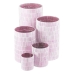 Candleholder Pink Crystal Cement 10 x 10 x 13 cm