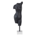 Figură Decorativă Alb Negru Aluminiu Marmură 16 x 10 x 62 cm