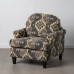 Armchair Black Taupe 91 x 90 x 95 cm