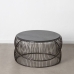 Centre Table Black Silver 90 x 90 x 48 cm