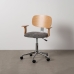 Office Chair Grey Natural 60 x 60 x 89 cm