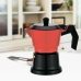 Cafeteira Italiana Feel Maestro MR-1657-6 Preto Vermelho Alumínio 300 ml 6 Copos