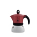 Caffettiera Italiana Bialetti Moka Induction Nero Rosso Alluminio 150 ml (1 Unità)