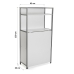 Hyller Versa 10330152 Hvit Klappbord Metall Tre MDF (60 x 30 x 120 cm)