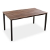 Dining Table Brown Black MDF Wood (80 x 76 x 140 cm)