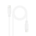 Cable USB-C NANOCABLE 10.01.2301-L150-W Blanco 1,5 m