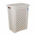 Laundry Basket Tontarelli Arianna With lid Beige 37,5 x 27,5 x 47 cm (6 Units)