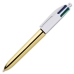 Caneta Bic Dourado 4 cores