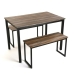 Ensemble Table et banc Versa Bois 70 x 76 x 110 cm