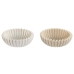 Centrotavola Home ESPRIT Bianco Beige Pietra Scandinavo 20 X 20 X 6,5 cm (2 Unità)