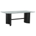 Eettafel Home ESPRIT Zwart Groen Metaal Gehard glas 200 x 100 x 76 cm