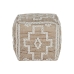 Poggiapiedi Home ESPRIT Bianco Naturale 45 x 45 x 45 cm