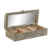 Caja-Joyero Home ESPRIT Blanco Champán Madera Aluminio 22,5 x 10 x 6,5 cm