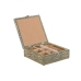 Caja-Joyero Home ESPRIT Blanco Champán Madera Aluminio 18 x 18 x 6 cm